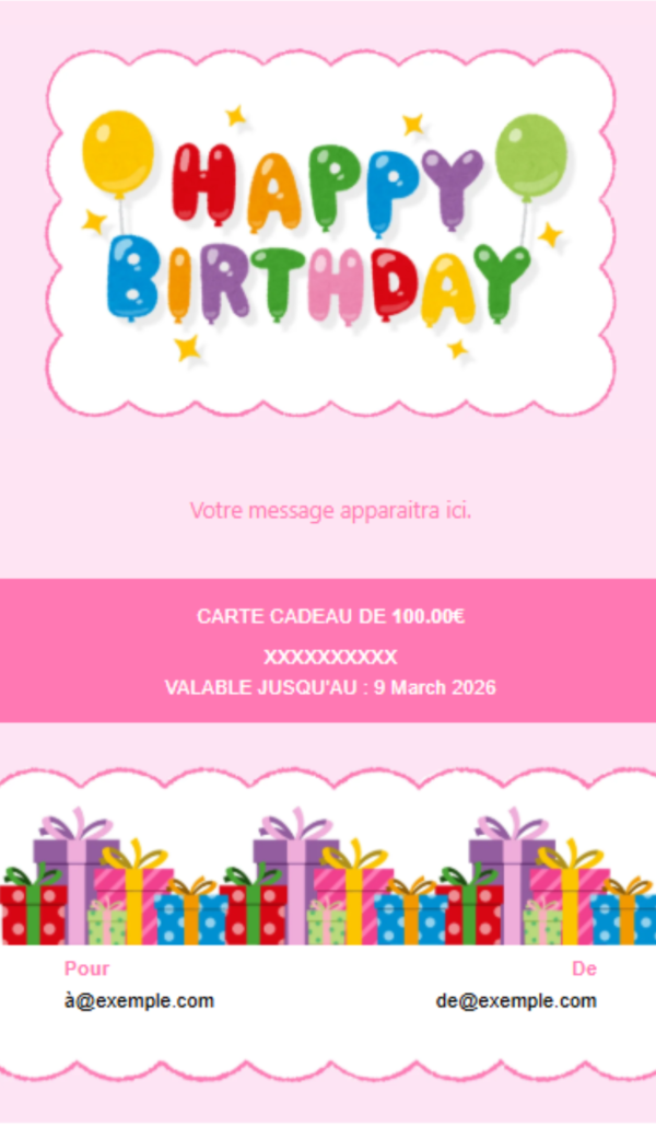 Design sans titre (6) Carte cadeau Anniversaire