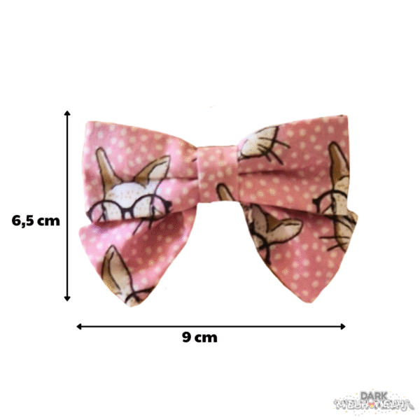 9 cm (1) Barrette nœud Lapinou Nina